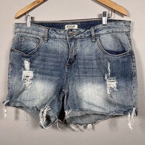 ZCO Jeans Premium Light Wash Denim Cut-off Distressed Shorts Women's Size 18